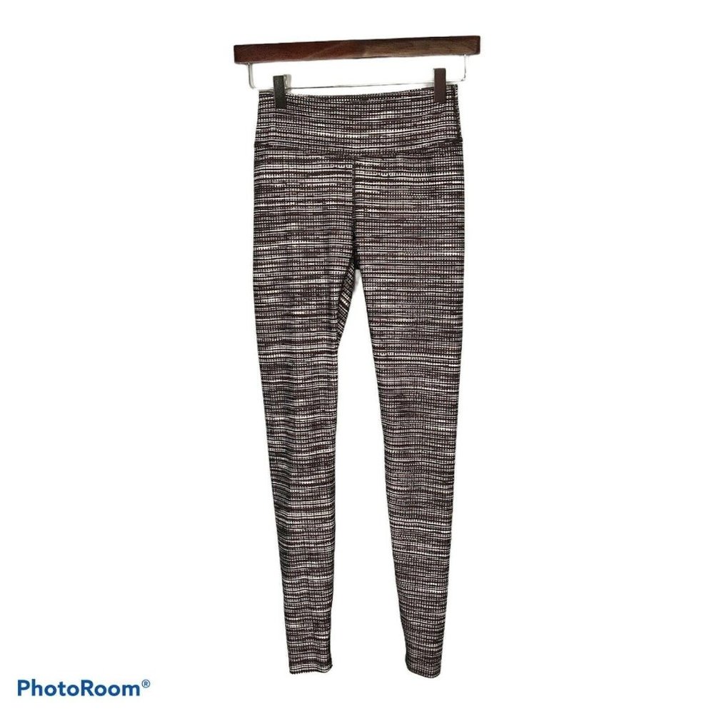 JoyLab Women's Leggings XS Extra Small Striped Bla